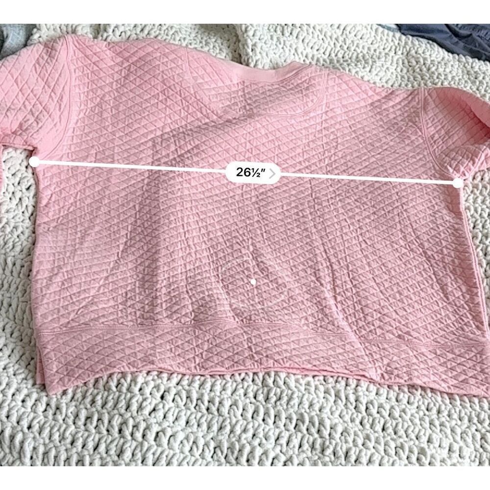 NWT The Beaufort Bonnet Company Pink Quilted Crewneck Pullover coastal loungewea - Picture 9 of 9